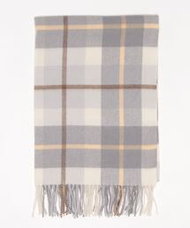 mimis（ミイーミイーズ）の「カシミヤ混ベビーウールチェックストール（ストール/ショール）」