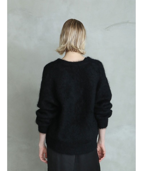 enchainement（アンシェヌマン）の「Brushed Mohair V-neck PO（ニット/セーター・レディース・ブラック/ベージュ・フリー）」の5枚目の写真