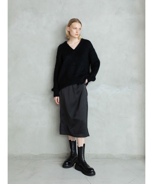 enchainement（アンシェヌマン）の「Brushed Mohair V-neck PO（ニット/セーター・レディース・ブラック/ベージュ・フリー）」の17枚目の写真