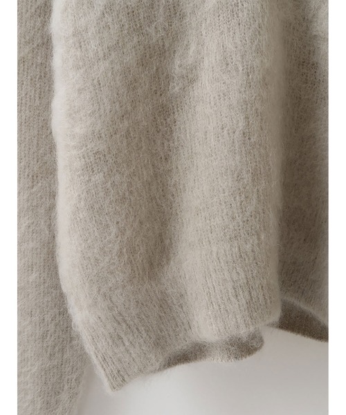 enchainement（アンシェヌマン）の「Brushed Mohair V-neck PO（ニット/セーター・レディース・ブラック/ベージュ・フリー）」の8枚目の写真