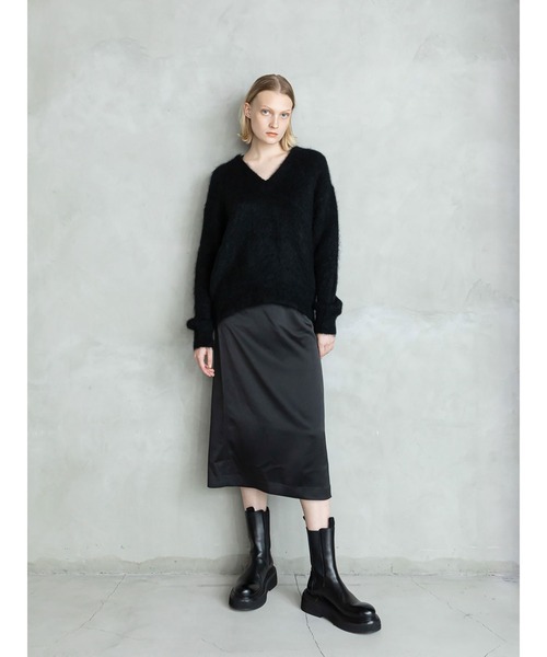 enchainement（アンシェヌマン）の「Brushed Mohair V-neck PO（ニット/セーター・レディース・ブラック/ベージュ・フリー）」の16枚目の写真