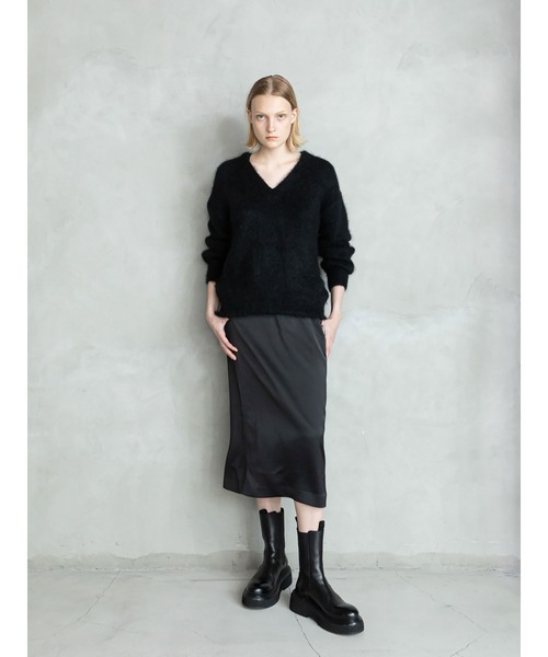 enchainement（アンシェヌマン）の「Brushed Mohair V-neck PO（ニット/セーター・レディース・ブラック/ベージュ・フリー）」の13枚目の写真