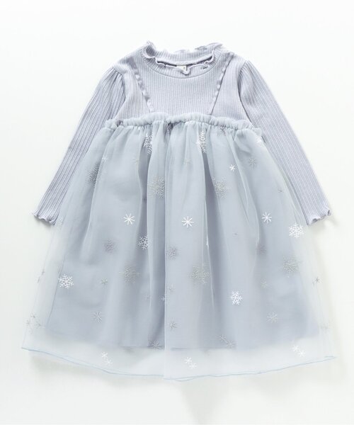 apres les cours（アプレレクール）の「snowflakeワンピース（ワンピース・キッズ・サックスブルー/ピンク・130/140/100/110/80/90/120）」の9枚目の写真