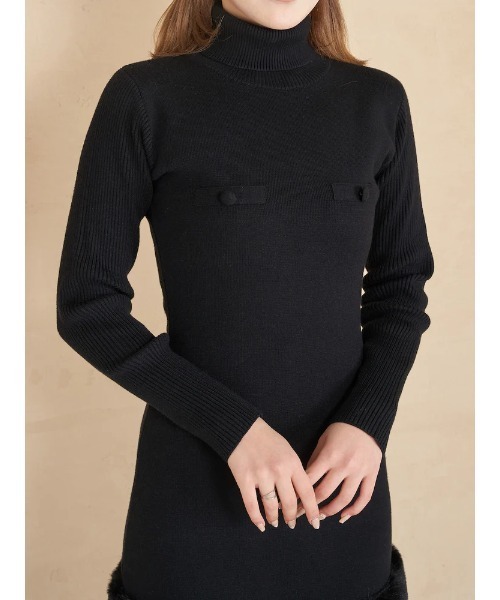 ファードッキングニットミニワンピース（ワンピース）｜Darich