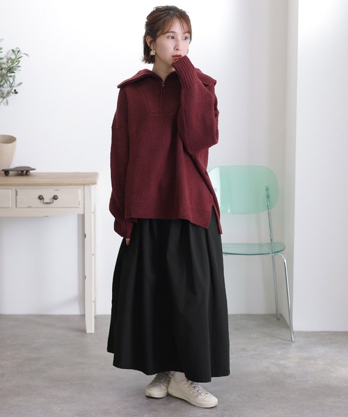 ElegChic(エレグシック)の「ウエストアジャスター付きマキシ スカート (スカート・レディース・ブラック/ベージュ/カーキ・4L/XXL/L/XL/M)」の12枚目の写真
