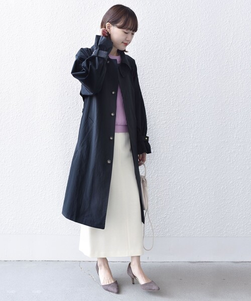 セール】*〈UVカット〉スリーブ ギャザー デザイン ステンカラー