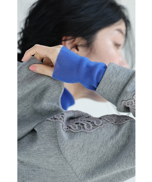 cawaii（カワイイ）の「色足しカラーレイヤードシアーインナーハイネック　イロタス（Tシャツ/カットソー・レディース・オレンジ/パープル/グリーン/サーモンピンク/イエロー・S-M）」の13枚目の写真