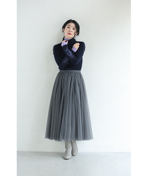 cawaii（カワイイ）の「色足しカラーレイヤードシアーインナーハイネック　イロタス（Tシャツ/カットソー・レディース・オレンジ/パープル/グリーン/サーモンピンク/イエロー・S-M）」の7枚目の写真