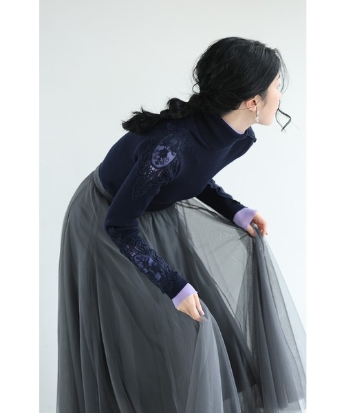 cawaii（カワイイ）の「色足しカラーレイヤードシアーインナーハイネック　イロタス（Tシャツ/カットソー・レディース・オレンジ/パープル/グリーン/サーモンピンク/イエロー・S-M）」の8枚目の写真