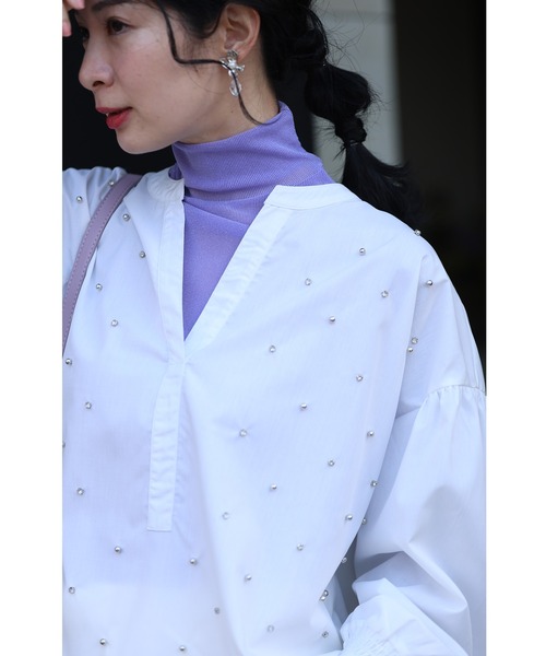 cawaii（カワイイ）の「色足しカラーレイヤードシアーインナーハイネック　イロタス（Tシャツ/カットソー・レディース・オレンジ/パープル/グリーン/サーモンピンク/イエロー・S-M）」の19枚目の写真