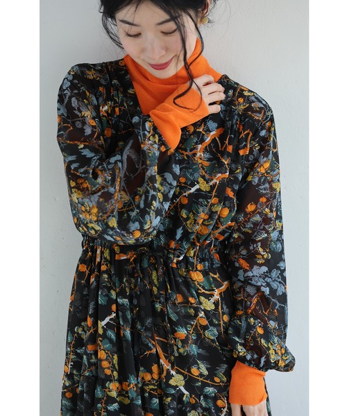 cawaii（カワイイ）の「色足しカラーレイヤードシアーインナーハイネック　イロタス（Tシャツ/カットソー・レディース・オレンジ/パープル/グリーン/サーモンピンク/イエロー・S-M）」の9枚目の写真