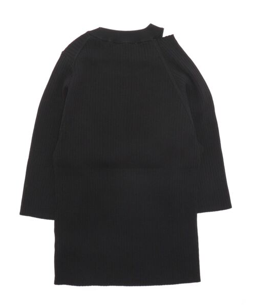 mici（ミチ）の「(mici)スリットネックプルオーバー（ニット/セーター・レディース・ブラック/ピンク・FREE）」の3枚目の写真