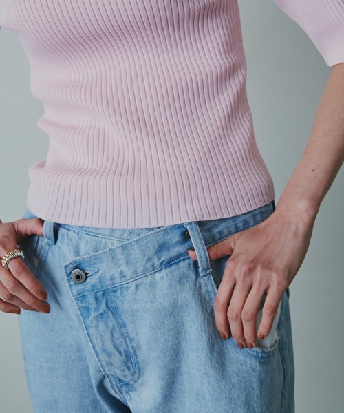 mici（ミチ）の「(mici)スリットネックプルオーバー（ニット/セーター・レディース・ブラック/ピンク・FREE）」の17枚目の写真