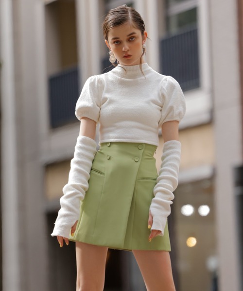 eimy istoire フロントボタンカラーミニスカート フロントボタンカラーミニスカート（スカート）｜eimy istoire