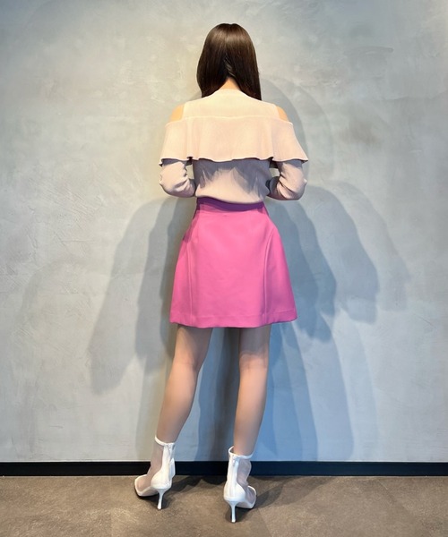 【セール】フロントボタンカラーミニスカート（スカート）｜eimy istoire（エイミーイストワール）