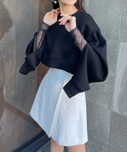 【セール】フロントボタンカラーミニスカート（スカート）｜eimy istoire（エイミーイストワール）