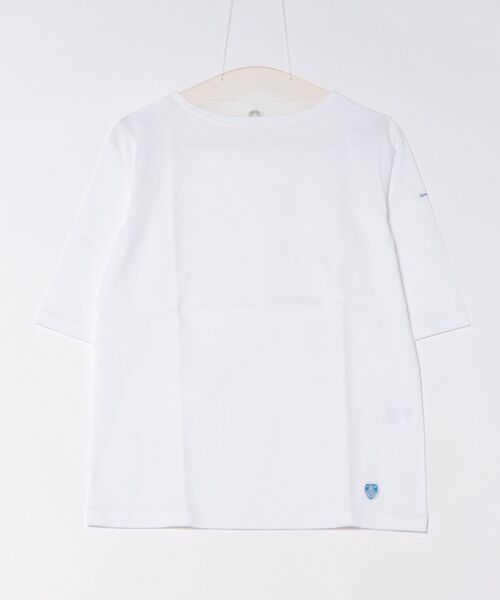 ORCIVAL(オーシバル)の「BOAT NECK H/S P.O. 40/2 JERSEY HALF SLEEVE TEE ボート ネック ハーフスリーブ プルオーバー(Tシャツ/カットソー・レディース・ホワイト系その他6/ホワイト系その他7/ホワイト系その他4/ホワイト系その他5/ホワイト系その他2/ホワイト系その他3/ホワイト系その他/ブラック系その他/ホワイト系1/ブラック/グレー系その他/ホワイト系2/ホワイト系3/ホワイト系4/ホワイト/ホワイト系5/ホワイト系6/ホワイト系7・1/2)」の2枚目の写真