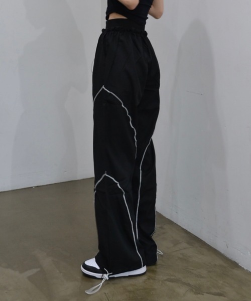 Mela(メラ)の「パラシュートプルオンパンツ(その他パンツ・レディース・ブラック/ホワイト・S/M/L)」の8枚目の写真