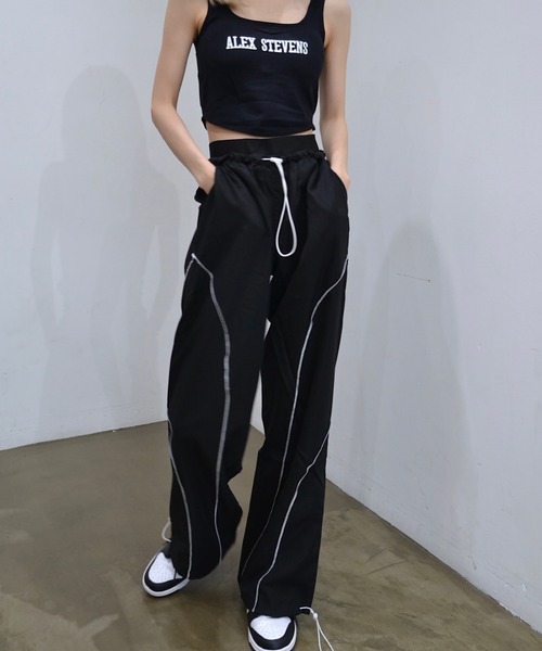 Mela(メラ)の「パラシュートプルオンパンツ(その他パンツ・レディース・ブラック/ホワイト・S/M/L)」の11枚目の写真