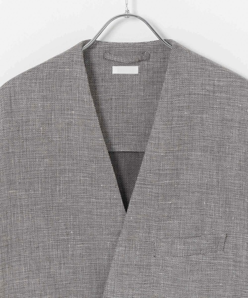 SEEALL（シーオール）の「SEEALL　EXTRAOVER COLLARLESS JACKET（その他アウター・メンズ・ブラウン・4/3）」の12枚目の写真