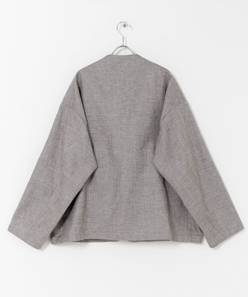 SEEALL（シーオール）の「SEEALL　EXTRAOVER COLLARLESS JACKET（その他アウター・メンズ・ブラウン・4/3）」の7枚目の写真