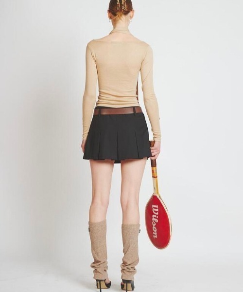 CRANK（クランク）の「韓国ブランド CRANK/クランク LOGO BUCKLE LEATHER BELT/ ベルト レディース  ベルト 太め ロゴベルト レザーベルト ベルト 革（ベルト・レディース・ブラック/ブラウン・ONE SIZE）」の6枚目の写真