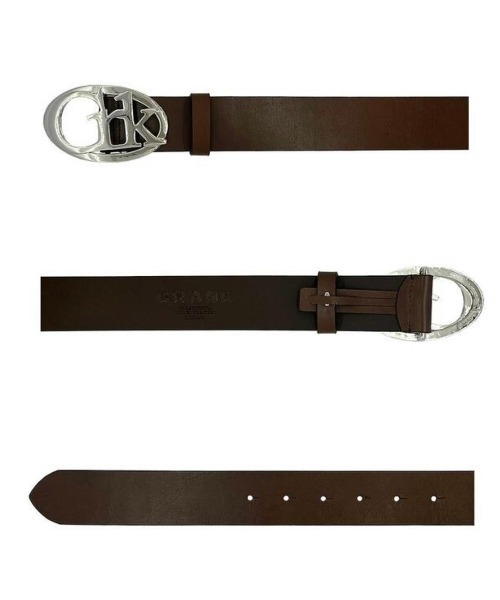 CRANK（クランク）の「韓国ブランド CRANK/クランク LOGO BUCKLE LEATHER BELT/ ベルト レディース  ベルト 太め ロゴベルト レザーベルト ベルト 革（ベルト・レディース・ブラック/ブラウン・ONE SIZE）」の18枚目の写真