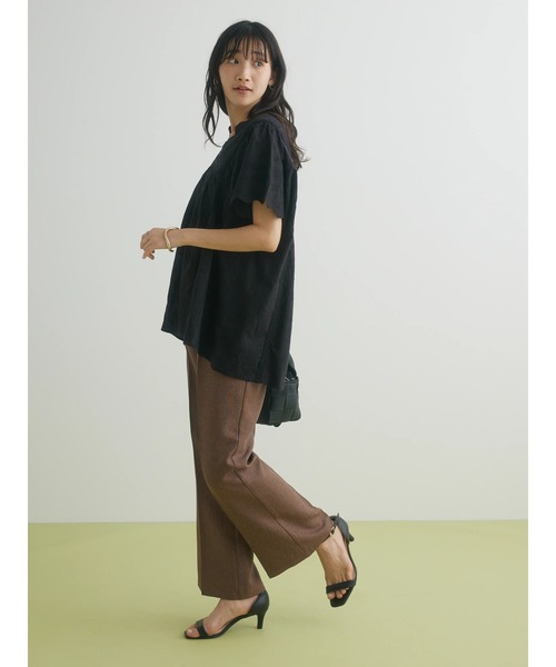 CRAFT STANDARD BOUTIQUE(クラフトスタンダードブティック)の「インドコットン 総刺繍Vネックブラウス(シャツ/ブラウス・レディース・オフホワイト/ブラック・FREE)」の7枚目の写真