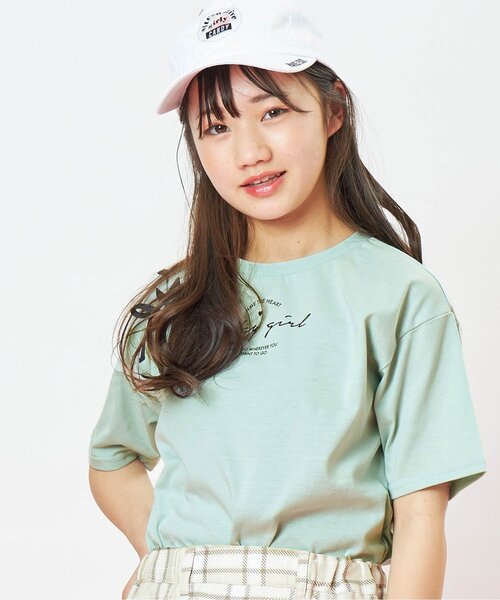 algy（アルジー）の「レースアップT（Tシャツ/カットソー・キッズ・ベージュ/オフホワイト/ミント・X-SMALL/SMALL/MEDIUM/XX-SMALL）」の3枚目の写真