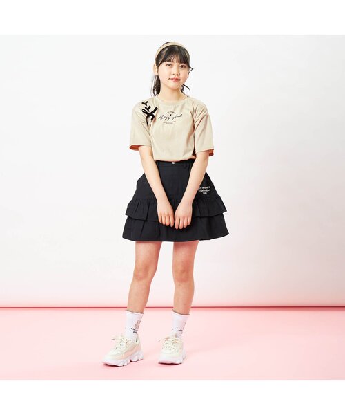 algy（アルジー）の「レースアップT（Tシャツ/カットソー・キッズ・ベージュ/オフホワイト/ミント・X-SMALL/SMALL/MEDIUM/XX-SMALL）」の4枚目の写真