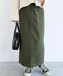 コットンカーゴロングスカート