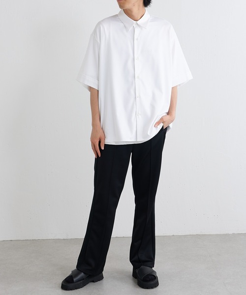 Lui's（ルイス）の「バンブーレーヨンエアリーショートスリーブシャツ（シャツ/ブラウス・メンズ・ホワイト/ブラック/グレー・FREE）」の11枚目の写真