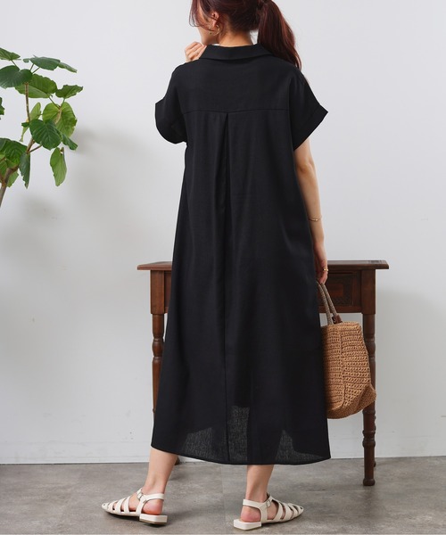 Chez toi(シェトワ)の「フレンチスリーブスキッパーワンピース(シャツワンピース・レディース・レッド/グリーン/ブラック・FREE)」の22枚目の写真