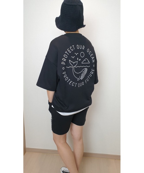 VIBGYOR(ヴィブジョー)の「WHALE PRINT T(ST)(Tシャツ/カットソー・メンズ・ホワイト/ブラック・FREE)」の10枚目の写真