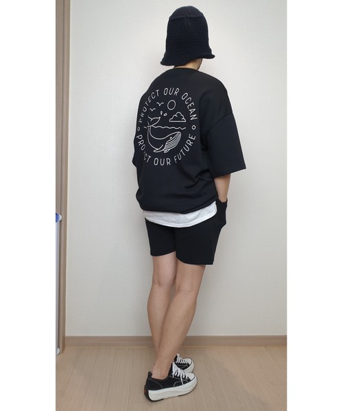 VIBGYOR(ヴィブジョー)の「WHALE PRINT T(ST)(Tシャツ/カットソー・メンズ・ホワイト/ブラック・FREE)」の12枚目の写真
