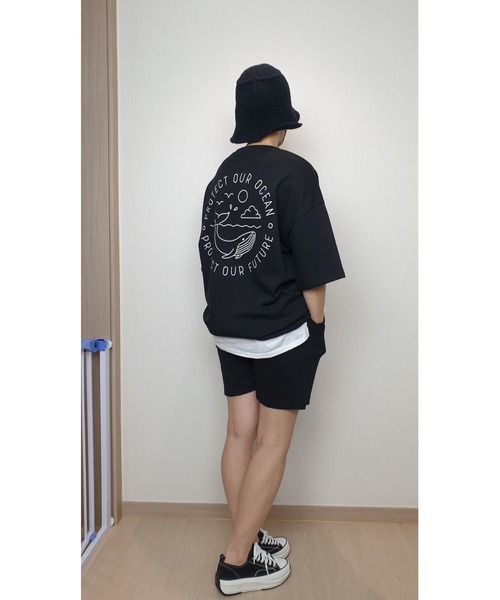 VIBGYOR(ヴィブジョー)の「WHALE PRINT T(ST)(Tシャツ/カットソー・メンズ・ホワイト/ブラック・FREE)」の8枚目の写真