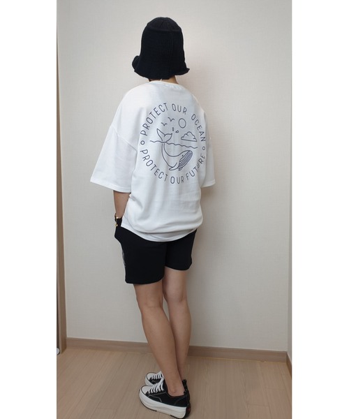 VIBGYOR(ヴィブジョー)の「WHALE PRINT T(ST)(Tシャツ/カットソー・メンズ・ホワイト/ブラック・FREE)」の15枚目の写真
