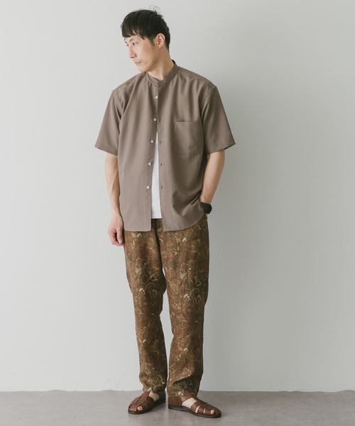 URBAN RESEARCH DOORS（アーバンリサーチドアーズ）の「『吸水速乾』セオアルファバンドカラーショートスリーブシャツ（シャツ/ブラウス・メンズ・グリーン/ネイビー/モカ/ライトグレー・LARGE/X-LARGE/MEDIUM）」の19枚目の写真