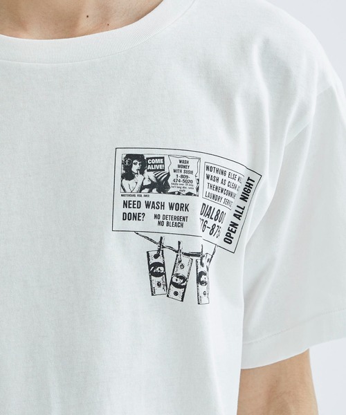 FAF(フェイク アス フラワーズ)の「【FAF/エフエーエフ】Laundry Tee(Tシャツ/カットソー・メンズ・ホワイト/グレー・LARGE/MEDIUM)」の9枚目の写真