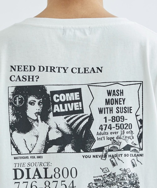 FAF(フェイク アス フラワーズ)の「【FAF/エフエーエフ】Laundry Tee(Tシャツ/カットソー・メンズ・ホワイト/グレー・LARGE/MEDIUM)」の5枚目の写真