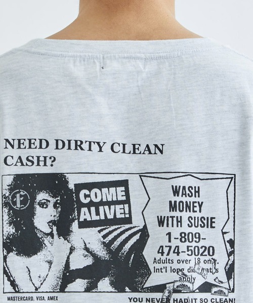 FAF(フェイク アス フラワーズ)の「【FAF/エフエーエフ】Laundry Tee(Tシャツ/カットソー・メンズ・ホワイト/グレー・LARGE/MEDIUM)」の6枚目の写真