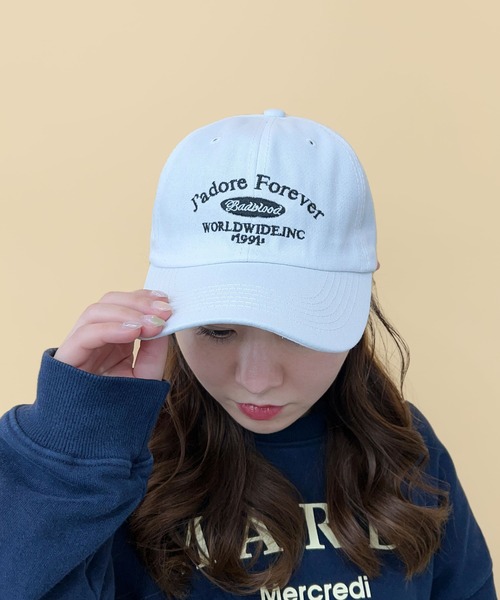 CEMONEMO(セモネモ)の「JADORE ベースボールキャップ(キャップ・レディース・ブラック/グリーン/ホワイト/ネイビー・FREE)」の11枚目の写真