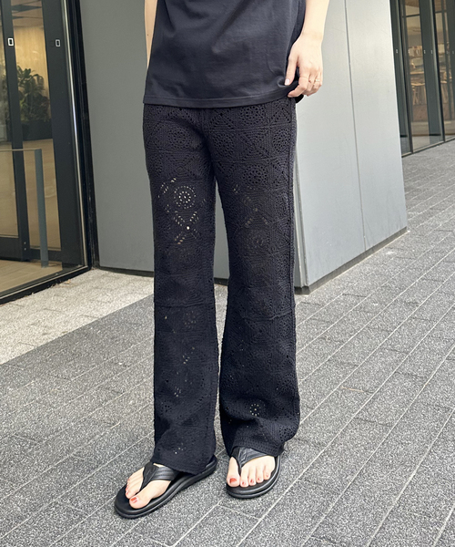 Noble（ノーブル）の「クロシェパッチワークニットパンツ（その他