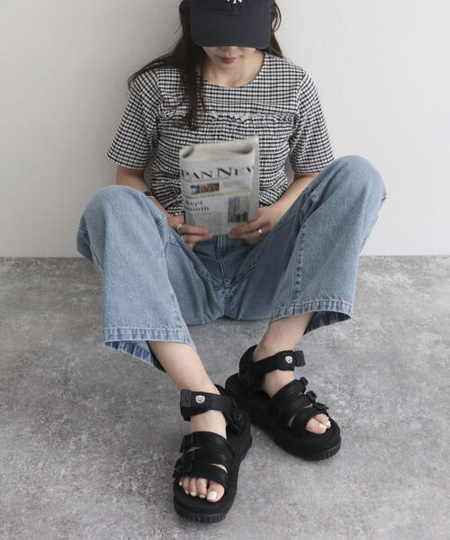SHAKA(シャカ)の「【SHAKA/シャカ】TRIPPIE PLATFORM スポサン(サンダル・レディース・ブラック/ベージュ・23/24)」の3枚目の写真