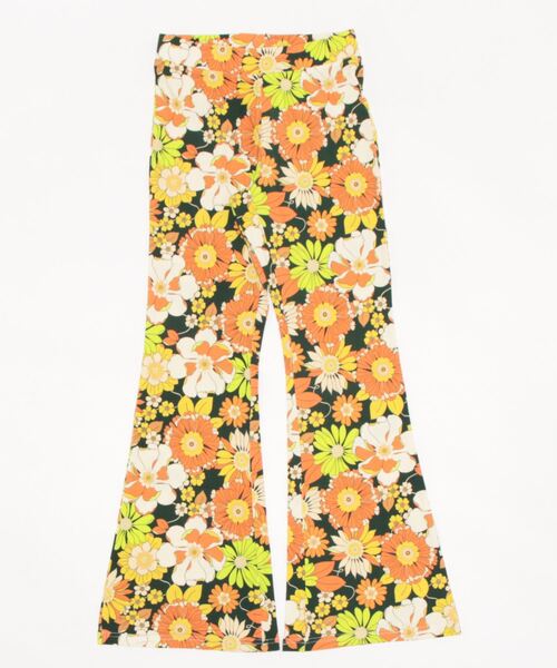 タグ付き FLOWER PRINT VELOUR PANTS 直近モデル 25AUTUMN PRE-ORDER】Vegan Leather Flower Print Pants