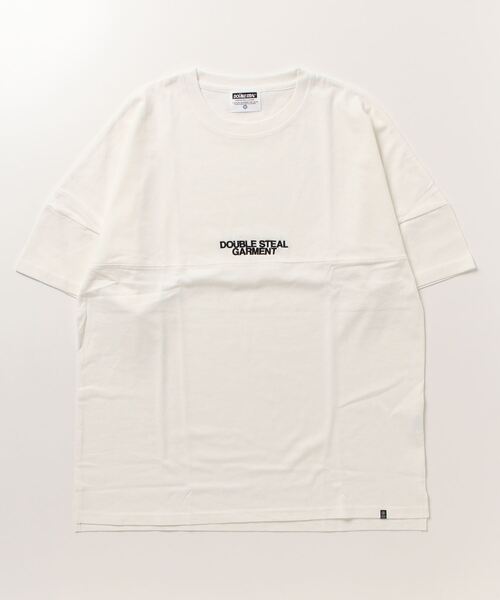 DOUBLE STEAL(ダブルスティール)の「DSGフットボール Tシャツ(Tシャツ/カットソー・メンズ・ホワイト/ブラック・MEDIUM/LARGE)」の1枚目の写真