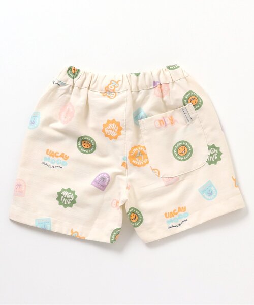 apres les cours（アプレレクール）の「【6色展開】バラエティ 総柄ハーフパンツ_4分丈（その他パンツ・キッズ・キナリ/ベージュ/チェック/アイボリー/レインボー/その他3・130/90/80/110/100/140/120）」の18枚目の写真