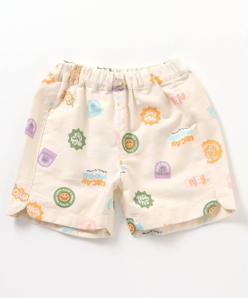 apres les cours（アプレレクール）の「【6色展開】バラエティ 総柄ハーフパンツ_4分丈（その他パンツ・キッズ・キナリ/ベージュ/チェック/アイボリー/レインボー/その他3・130/90/80/110/100/140/120）」の12枚目の写真