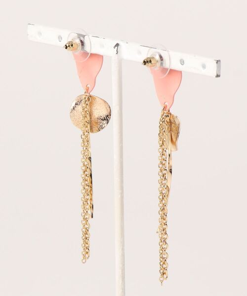 tone(トーン)の「【agnit】マットしずくピアス(MA)(ピアス(両耳用)・レディース・ブルー/ピンク/ベージュ/ネイビー/グリーン・FREE)」の7枚目の写真