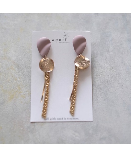 tone(トーン)の「【agnit】マットしずくピアス(MA)(ピアス(両耳用)・レディース・ブルー/ピンク/ベージュ/ネイビー/グリーン・FREE)」の1枚目の写真